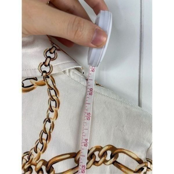 NWT Anthro Maeve Short Sleeve Printed Gold Chain Shirt Maxi Dress‎ - Picture 12 of 12